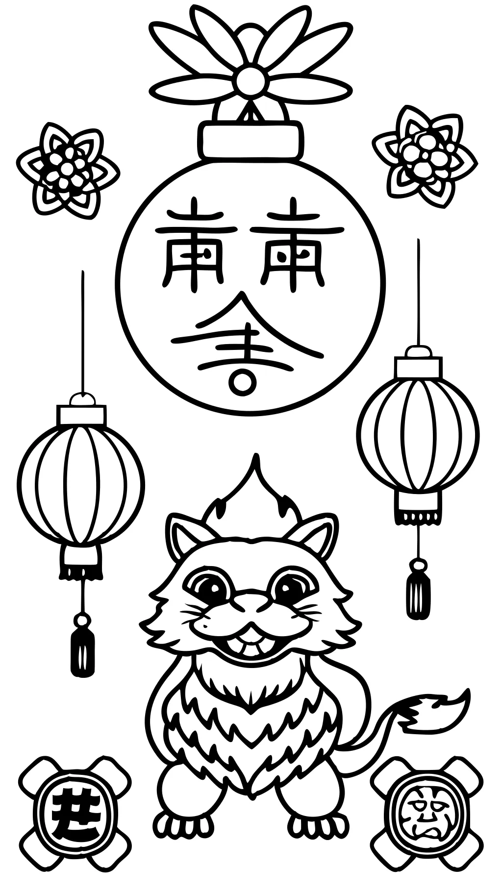 chinese new year coloring pages